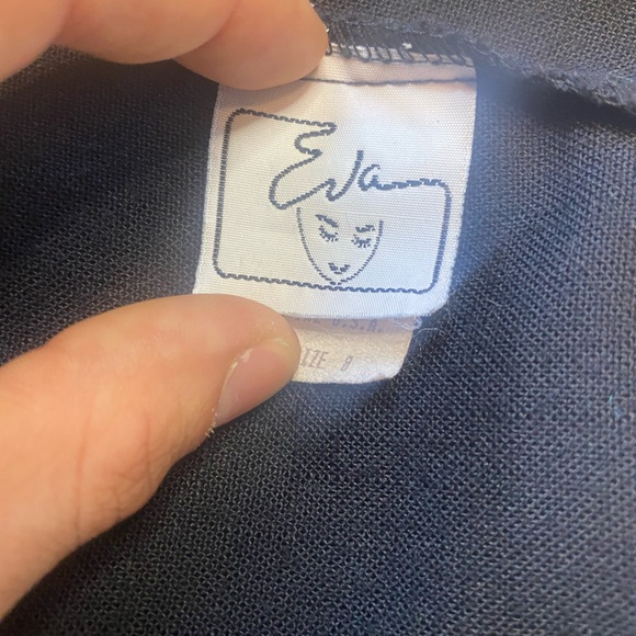 EVA Vintage 90s Square Fit Floral Embroidered Red Trimmed Vest Boho Teacher SZ8 - Picture 7 of 8